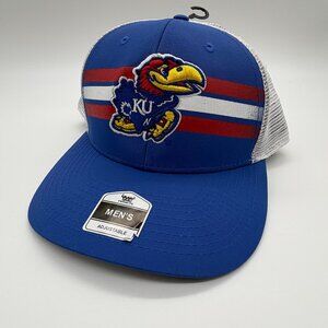 Kansas Jayhawks KU Mesh Snapback Trucker Hat Adjustable – New w/ Tags